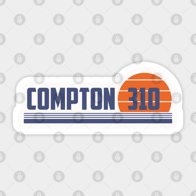 310 Compton California Area Code Sticker by Eureka Shirts